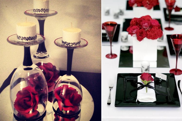 red and black wedding decoration ideas