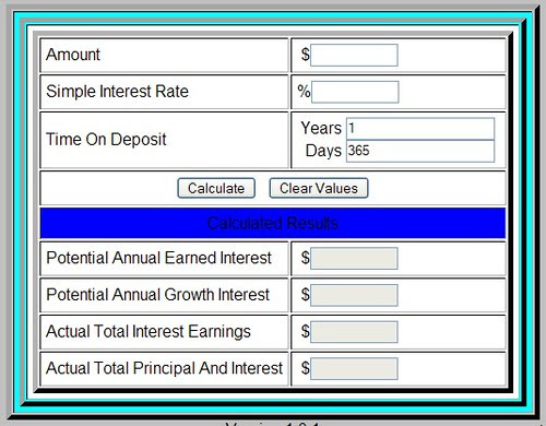 Savings interest calculator The Simple Savings Interest
