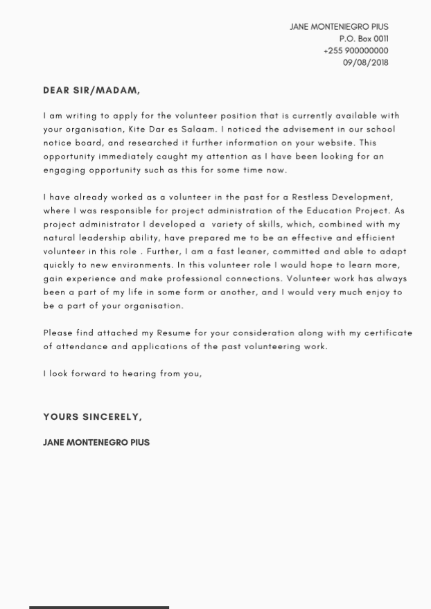 A motivation letter sample or a statement of purpose is a type of cover letter basically written to educational organizations including national and international universities in order to apply to a given. Personal Motivation Letters Career Hub