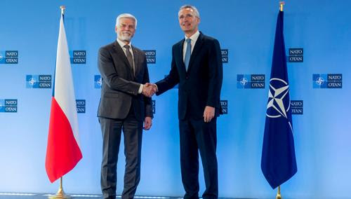 Secretary General welcomes President of Czechia to NATO HQ