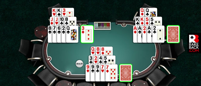If one player has won two of the three hands they will score 1 point (winning two points and losing one for a net of +1 points). Open Face Chinese Poker Rules Rakeback Com