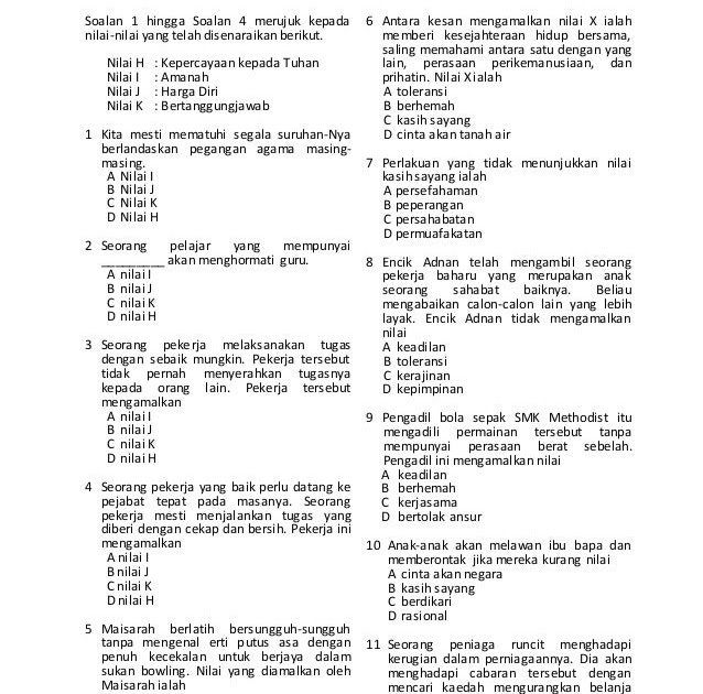 Soalan Agama Islam Tingkatan 2 - Contoh 408