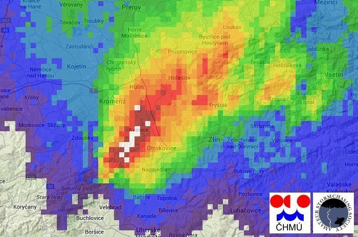 Részletes, szakmai leírás a radar ismertetőben olvasható. Radar Bourky Cesko Europan Cz Cz