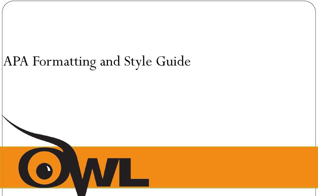 Owl Purdue Apa Cover Page - Purdue Owl Apa Style Guide ...