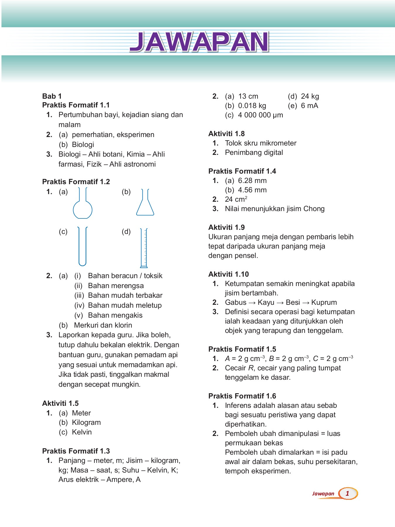 Jawapan Matematik Tingkatan 3 Bab 1