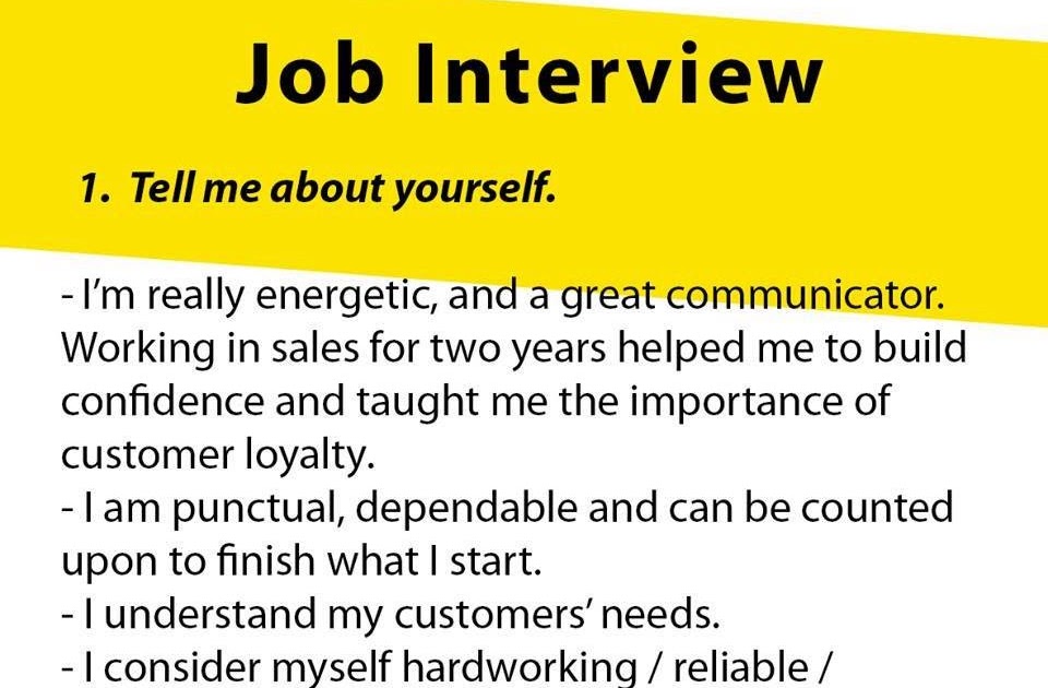 Soalan Interview Tell Me About Yourself - Selangor w
