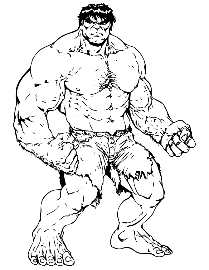 Coloring pages >> superhero >> hulk >> page 1. Colouring Pages Of Hulk Clip Art Library