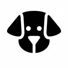 ロイヤリティフリー犬 イラスト シルエット 顔 かわいい動物画像