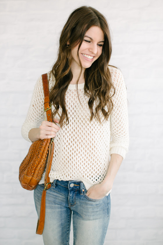 Maybe you would like to learn more about one of these? Boyfriend Jeans Open Knit Sweater