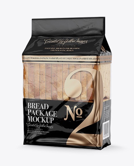 Download Bag W/ Sliced Bread Mockup - Half Side View Packaging Mockups