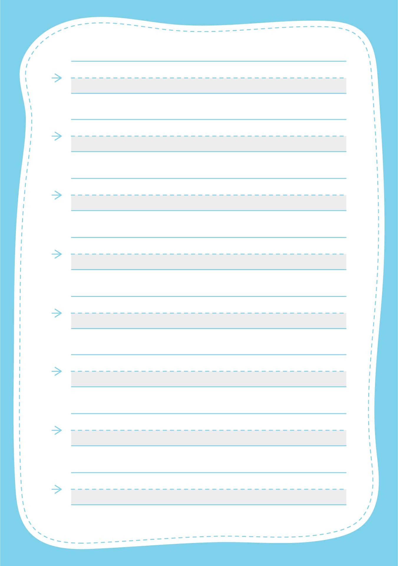 Standard rule paper with a space at the top for the student to draw picture. Grade 1 Paper For Writing