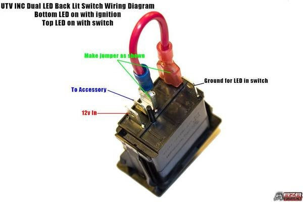There are only three connections to be made, after all. 4wd Rocker Switch Wiring Question Polaris Rzr Forum Rzr Forums Net