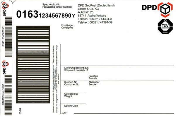Dpd Retourenschein Ausdrucken Pdf - Dhl Paketaufkleber ...