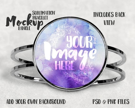 Download Dye Sublimation Bangle Bracelet Mockup Template Add Your ...