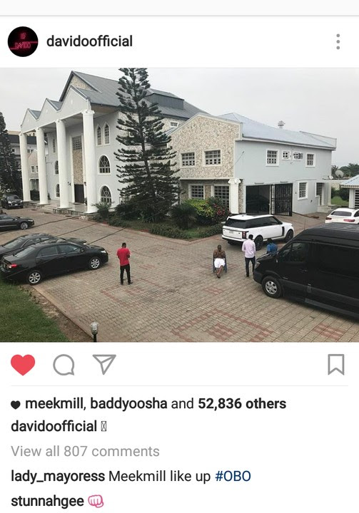 Meek Mill Stunned At Davido Father S House Fans Reacts Ads4naira Blog