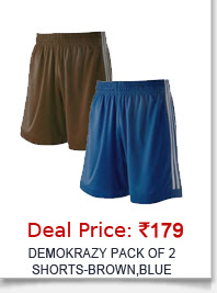 Demokrazy Pack Of 2 Shorts-Brown,Blue