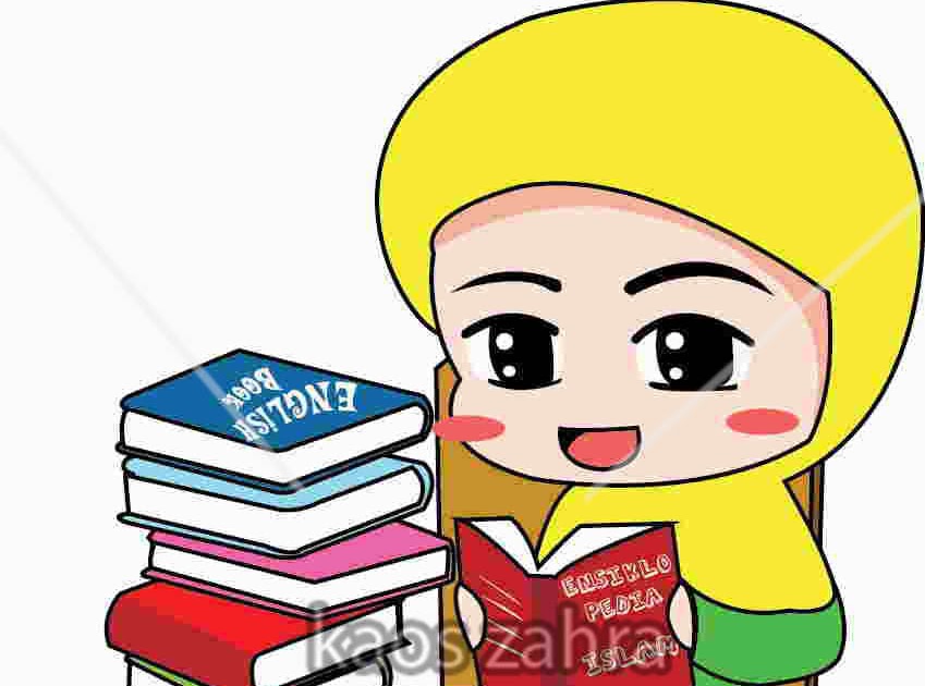 Gambar Kartun Anak Sedang Belajar