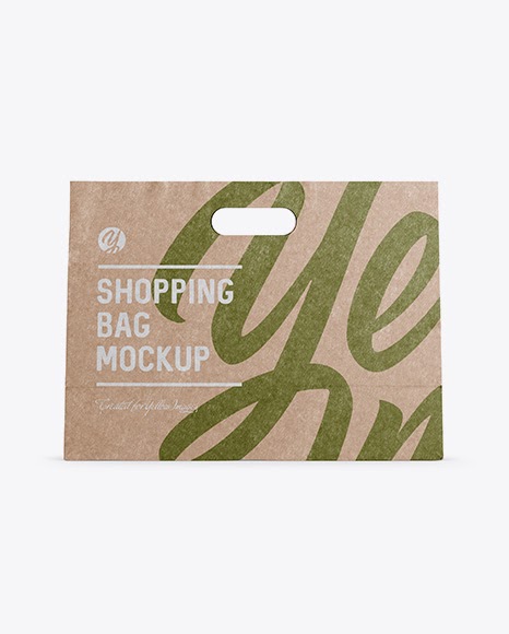 Download Kraft Paper Shopping Bag Mockup - Front View | Balsamiq ...