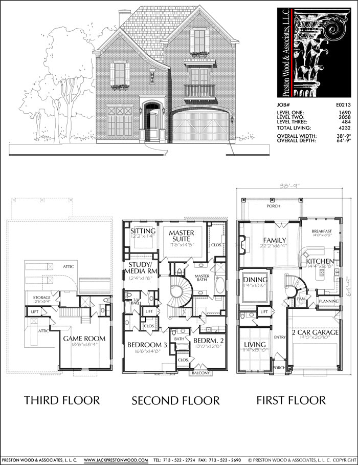 These home plans for narrow lots were chosen for those whose property will not allow the house's width to exceed 55 feet. Urban Two Story Home Floor Plans Inner City Narrow Lot Home Design Preston Wood Associates