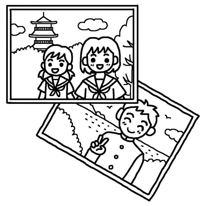 Hd限定修学旅行 京都 イラスト 白黒 ディズニー画像のすべて