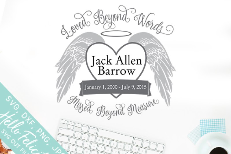 Download Free Loved Beyond Words Memorial Angel Wings Svg Cutting Files Crafter File