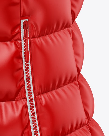 Download Glossy Womens Down Jacket Whood Mockup Front View - Free ...