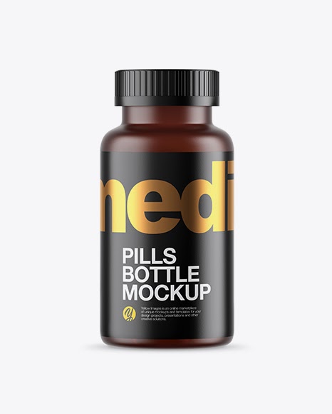 Download Download Psd Mockup Amber Bottle Capsules Cla Drugs Fish ...