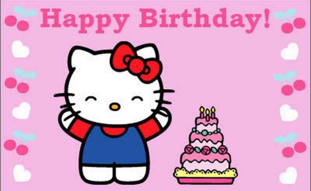  Gambar  Hello  Kitty  Happy Birthday Terbaru  Poskartun