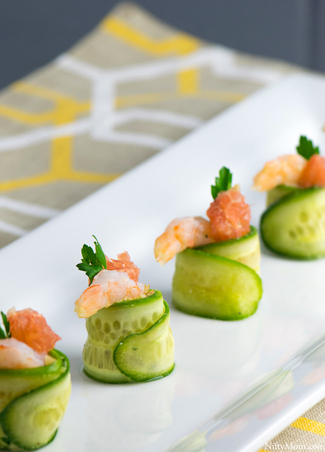 Pour the butter mixture over the shrimp. Shrimp Grapefruit Cucumber Rolls Nifty Mom