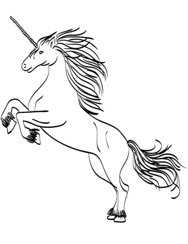 Eric carle coloring pages 7. Rearing Unicorn Coloring Page Free Printable Coloring Pages