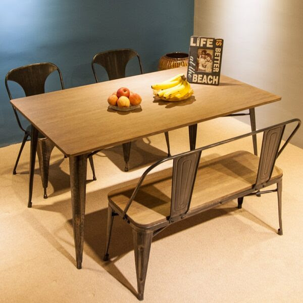 The table is surrounded with a bench and a set of matching stools for seating. 51 Dining Benches To Transform And Elevate Your Kitchen Table