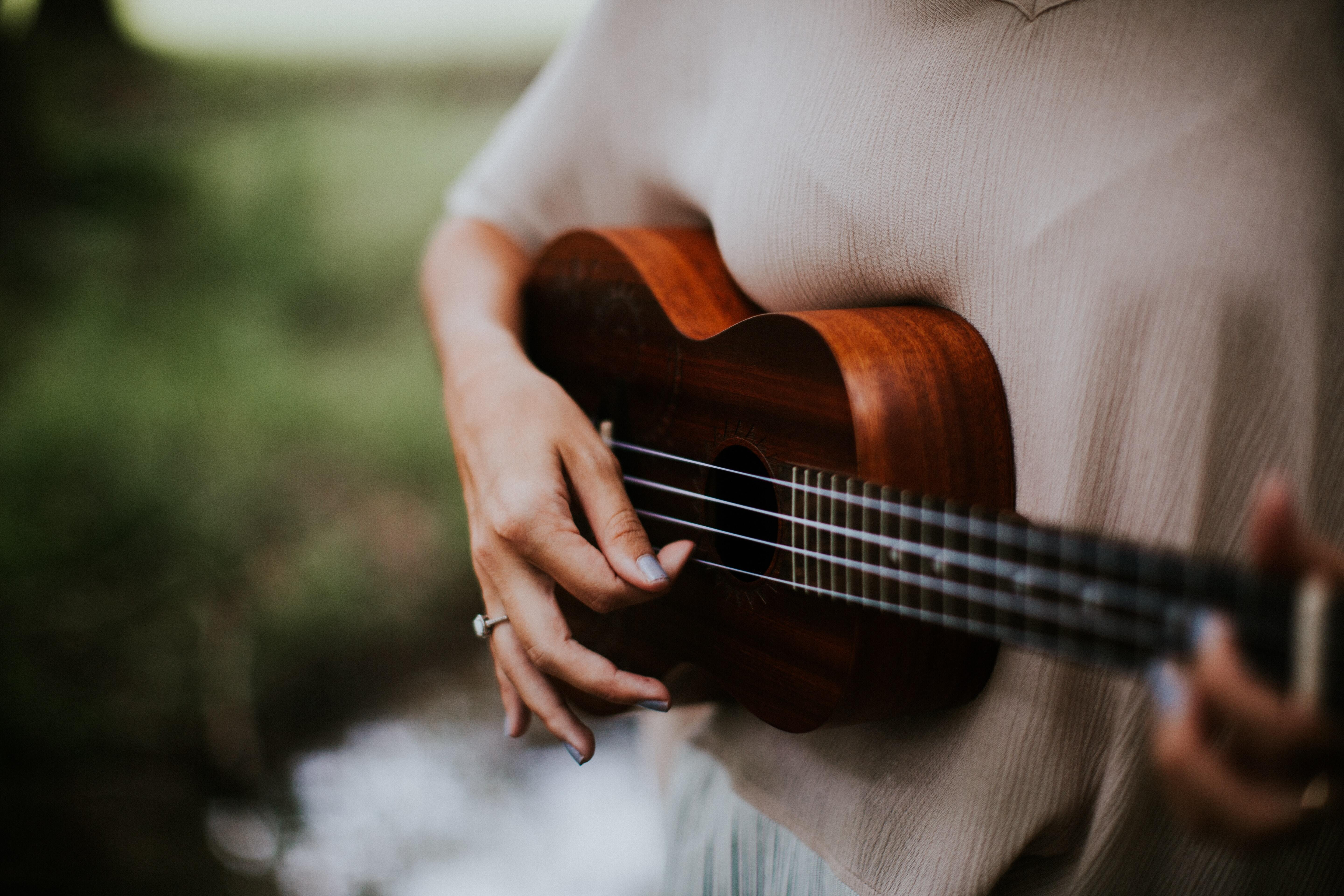 Ukelele being played