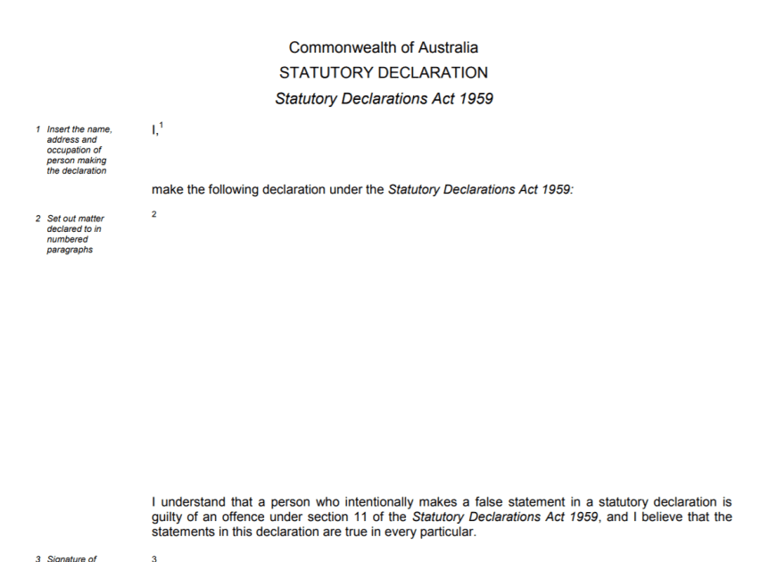 statutory declaration in malay