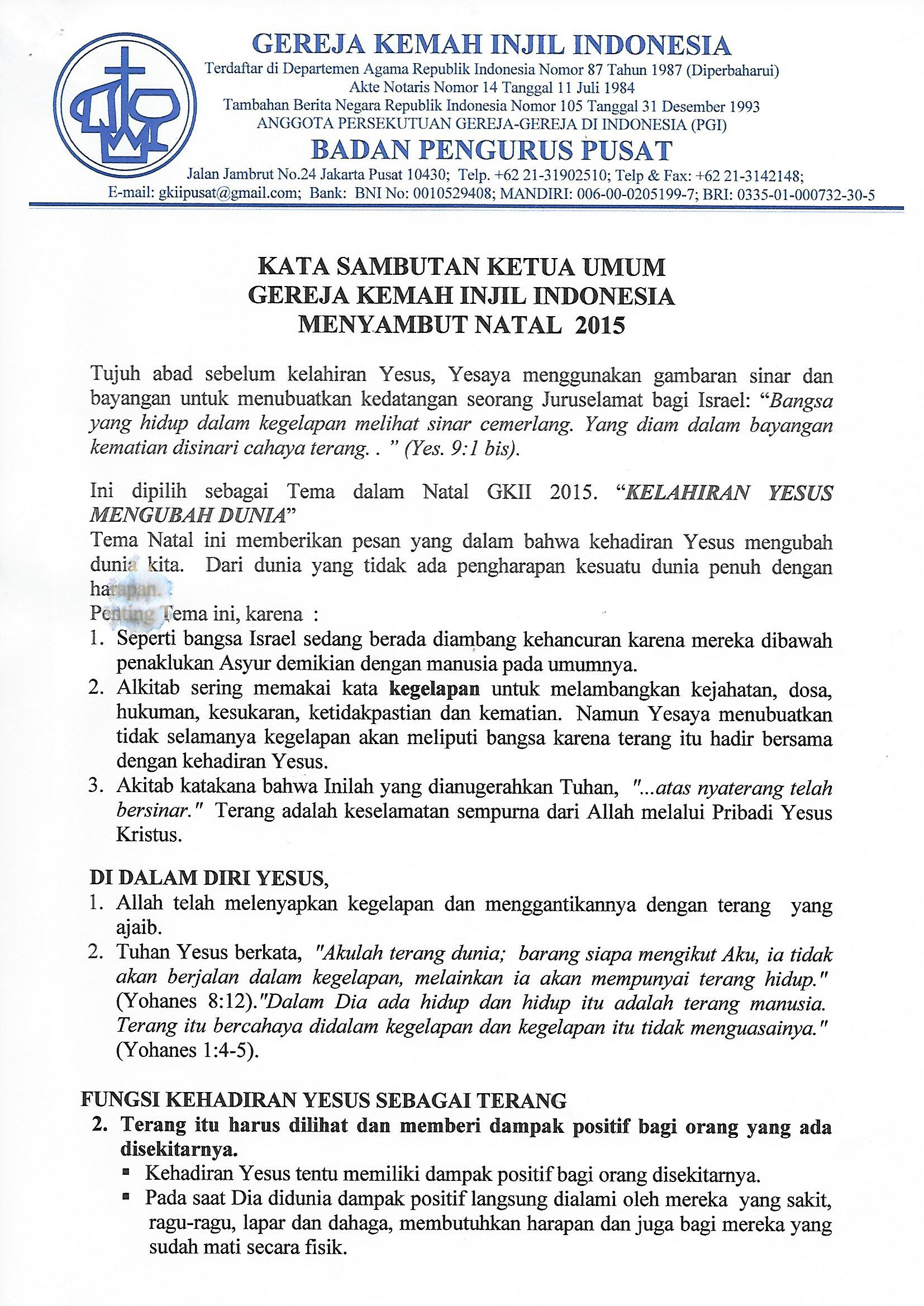 Contoh Soal Dan Materi Pelajaran 2 Contoh Kata Sambutan Ketua Panitia Natal Sekolah