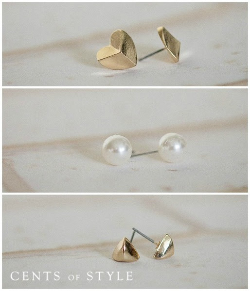 #StyleSteal - 3 Sets of Stud Earrings for $7.95 shipped!!