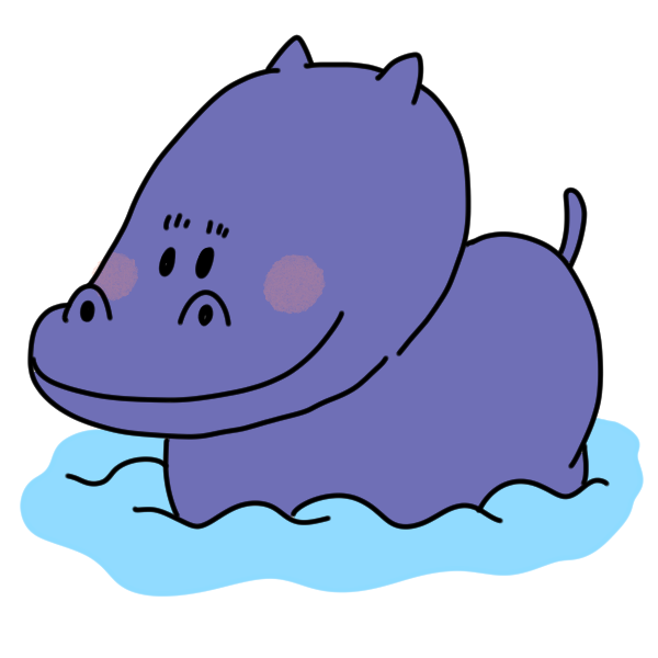 カバ イラスト 正面 Kawekiruntelu