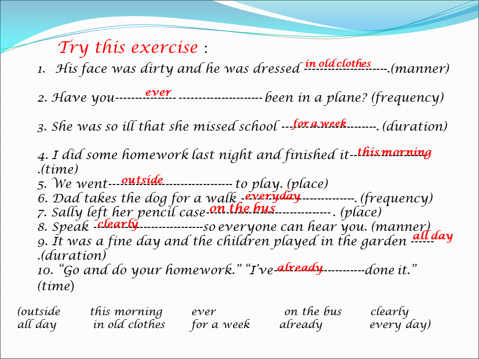 An adverb is a word that describes a verb, adjective, other adverb, or clause.. Adverbs Presentation English Language
