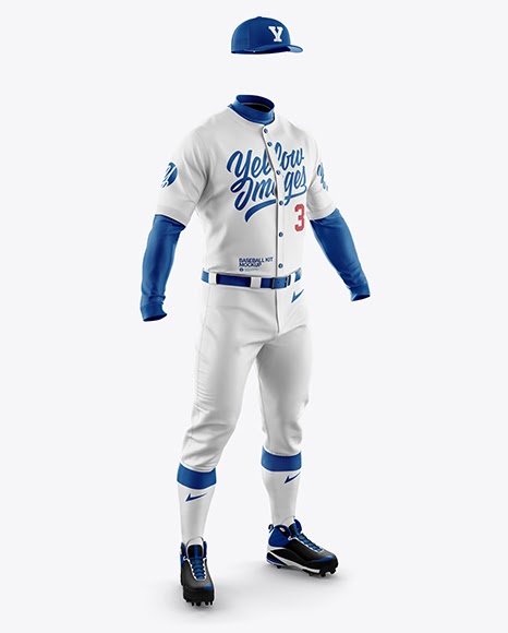 Download Download Uniform Mockup Free PSD - Men S Full Baseball Kit Mockup Half Side View In Apparel ...