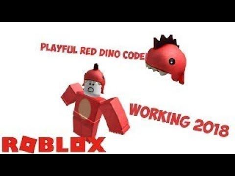 Code Expired The Playful Red Dino Hat In Roblox For Free 1 Million Youtube Subscribers Item - roblox dino hat code