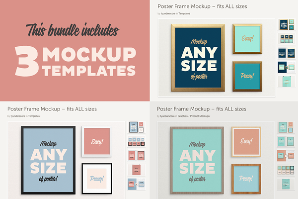 Poster Frame Mockup BUNDLE