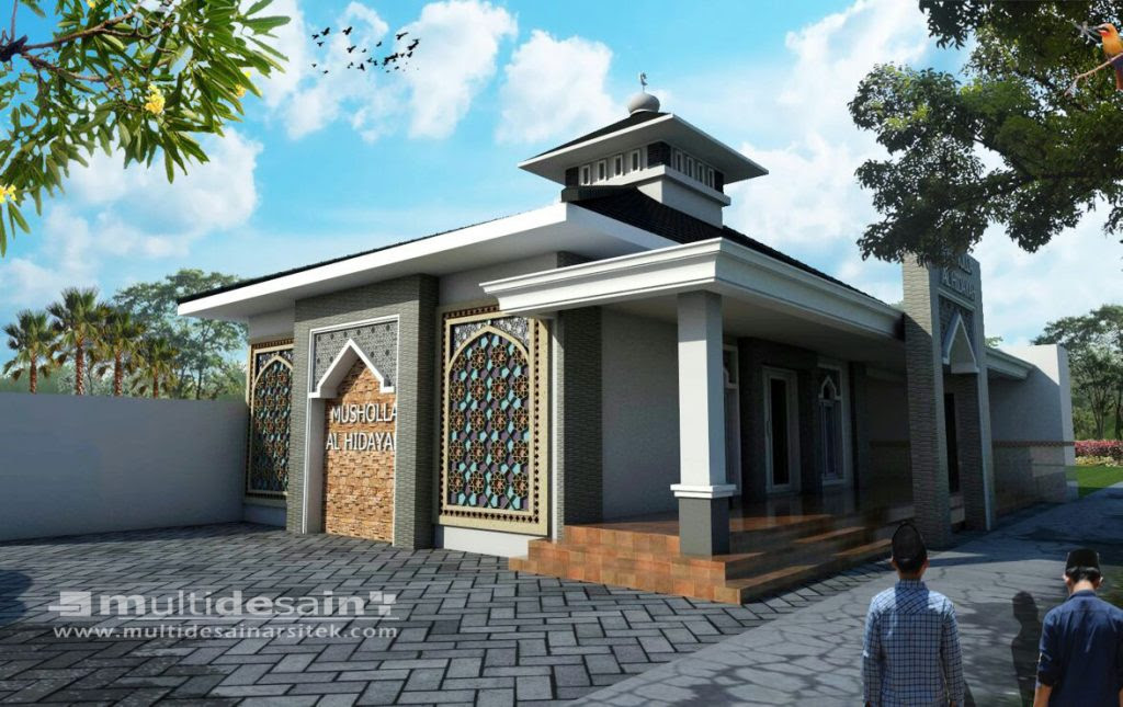 Dengan model tiang type 36 joglo dan batu alam secara lengkap. Desain Masjid Multidesain Arsitek