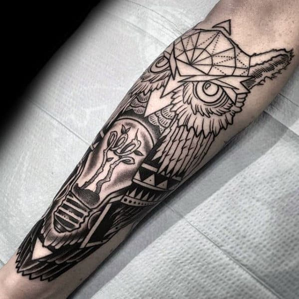 Paling Keren 24 Tato  Kepala Burung  Hantu Simple  Contoh 