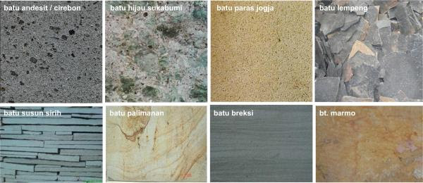 Macam Batu Alam Cara pasang dan Perawatan Batu Alam 