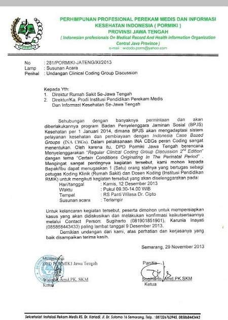 Contoh Surat Balasan Seminar Dan Workshop Contoh Surat