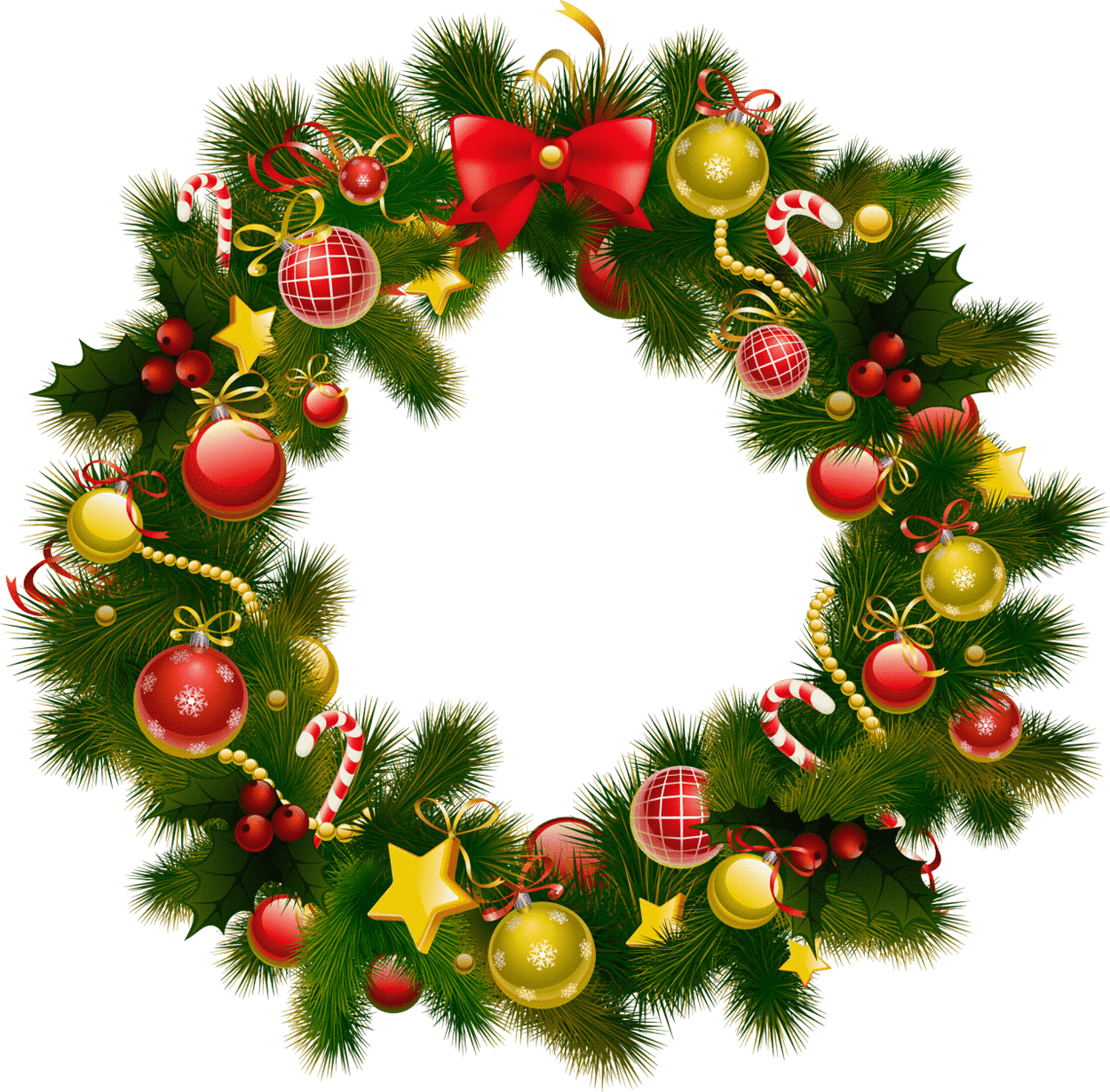 Wreath clipart christmas garland png. Round Christmas Garland Png Png All