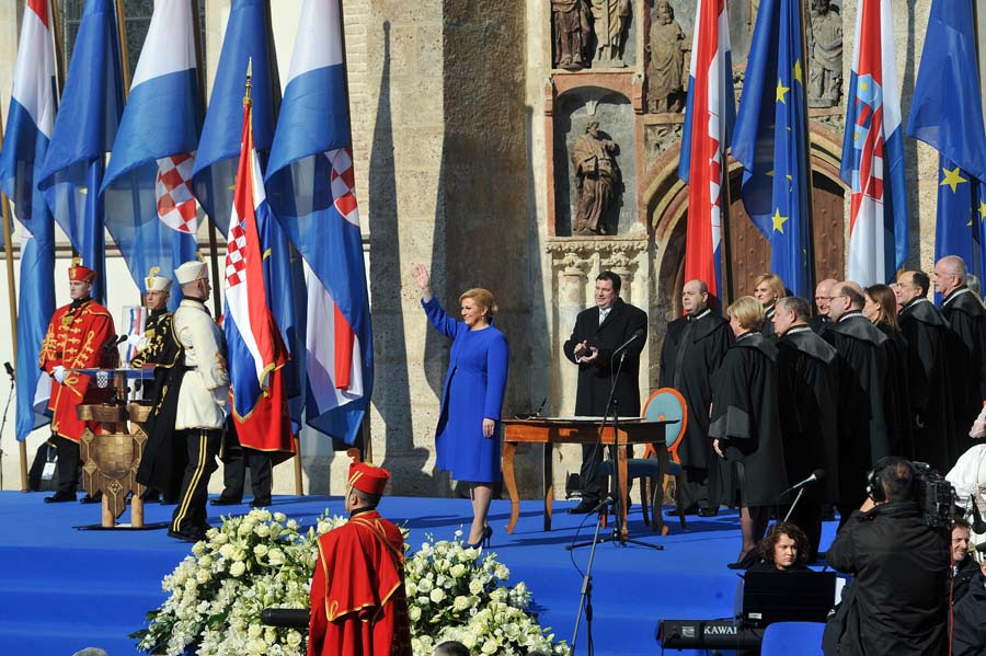 Zagreb, 15.02.2015 - Kolinda Grabar Kitarovic polozila je svecanu prisegu na mjesto predsjednice RH