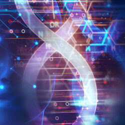 bigstock dna molecules on abstract tech x