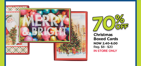 70% Off Christmas Boxed Cards