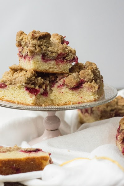 Besides getting to pull out an oh so sweet… were they really that small photo… i am going to share a recipe and a christmas tradition in our family. Big Crumb Cranberry Coffee Cake