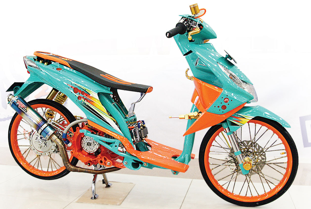 Modifikasi Scoopy Biru Modif D